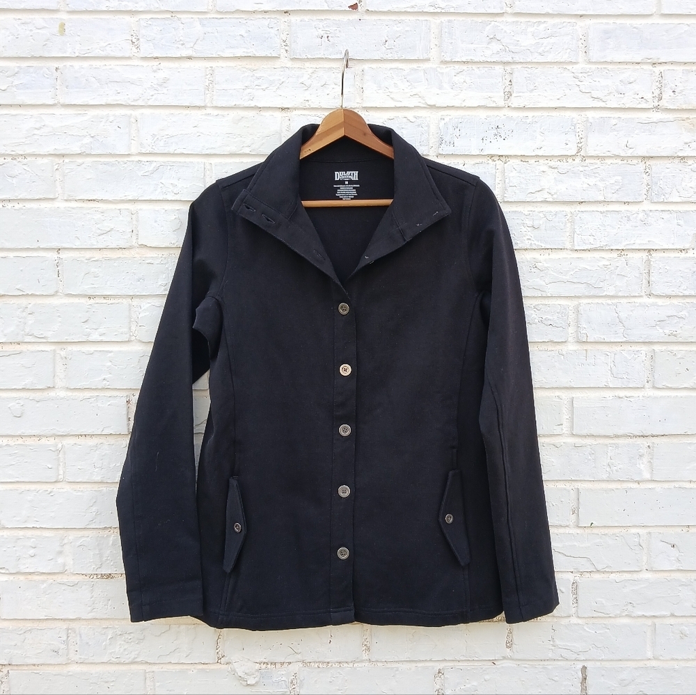 Duluth Trading Co Black Button Front Jacket
